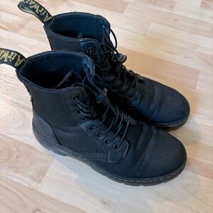 (Sold) Dr Martens Combs Black Nylon combat boots